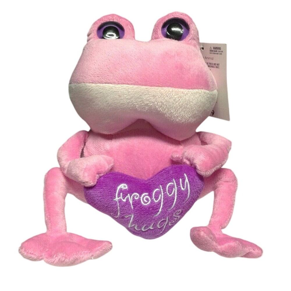Love In The Air Valentine Plush Lovable Animal Froggy Hugs Doll ~ 9"